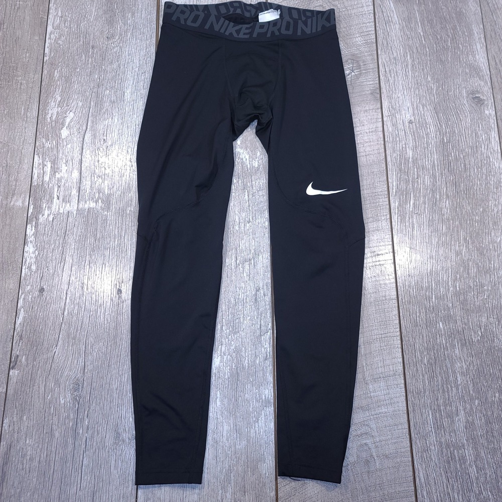 Nike Pro Training Tights Men Size Medium Black Dri-FIT Pants